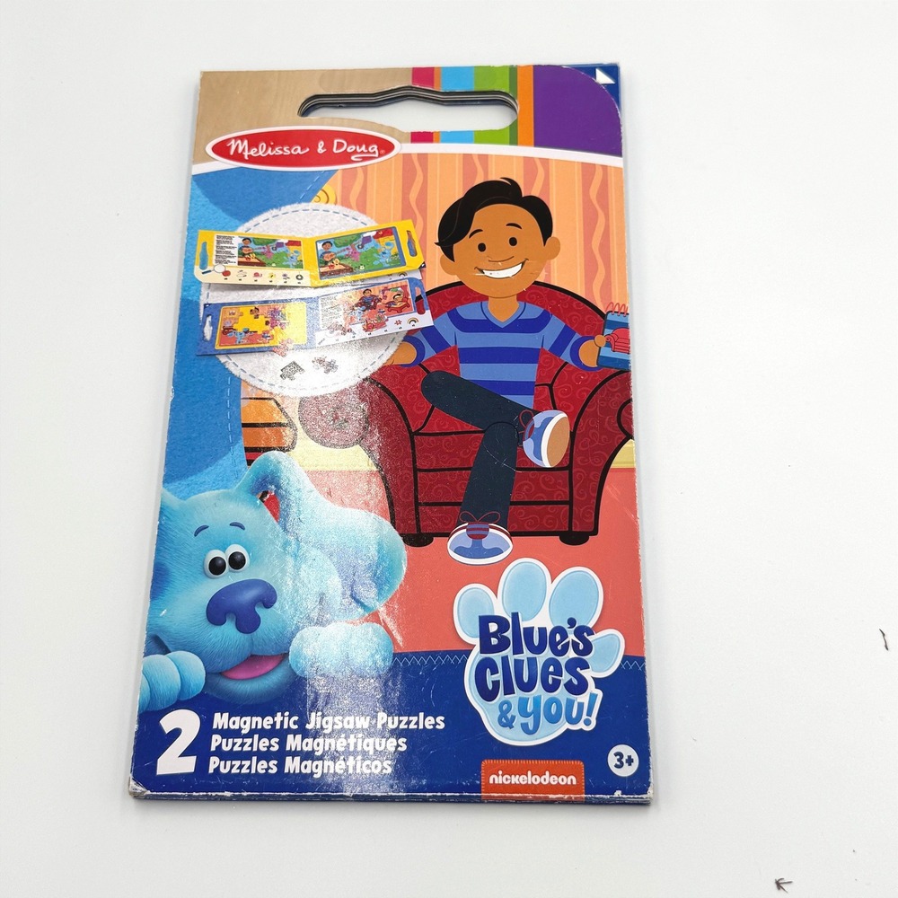 Melissa & Doug Blue's Clues Magnetic Puzzle Book 2 Complete 15-Piece Puzzles